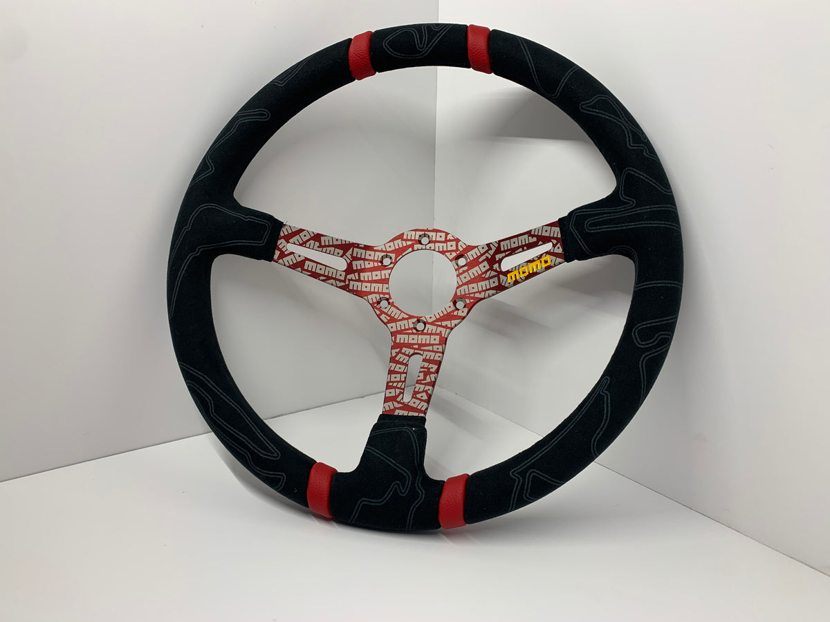 MOMO STEERING WHEEL - ULTRA STEERING WHEEL, 350MM RED