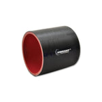 Vibrant Silicone Straight Hose Coupling - 3.50 I.D. x 3 Long - BLACK