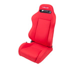 NRG Reclinable Racing Seat Cloth with Red Stitching