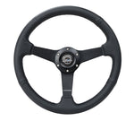 NRG 350MM FLAT STEERING WHEEL LEATHER