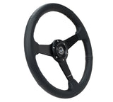 NRG 350MM FLAT STEERING WHEEL LEATHER